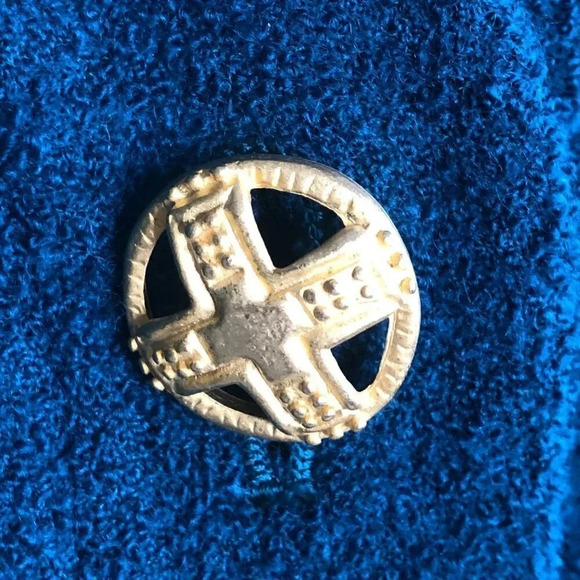 Sanyo I Magnin Vintage 80s Teal Boucle Wool Tunic Blazer Jacket NEW Old Stock - Picture 3 of 10